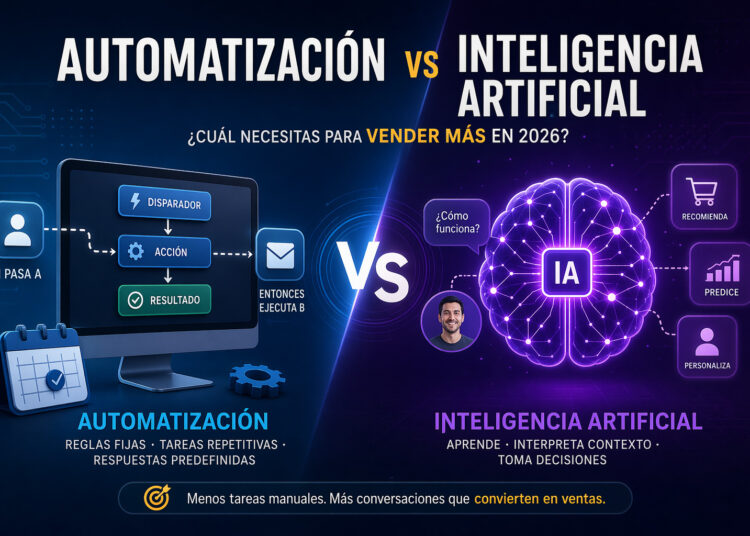automatización vs inteligencia artificial en marketing digital para aumentar ventas con IA